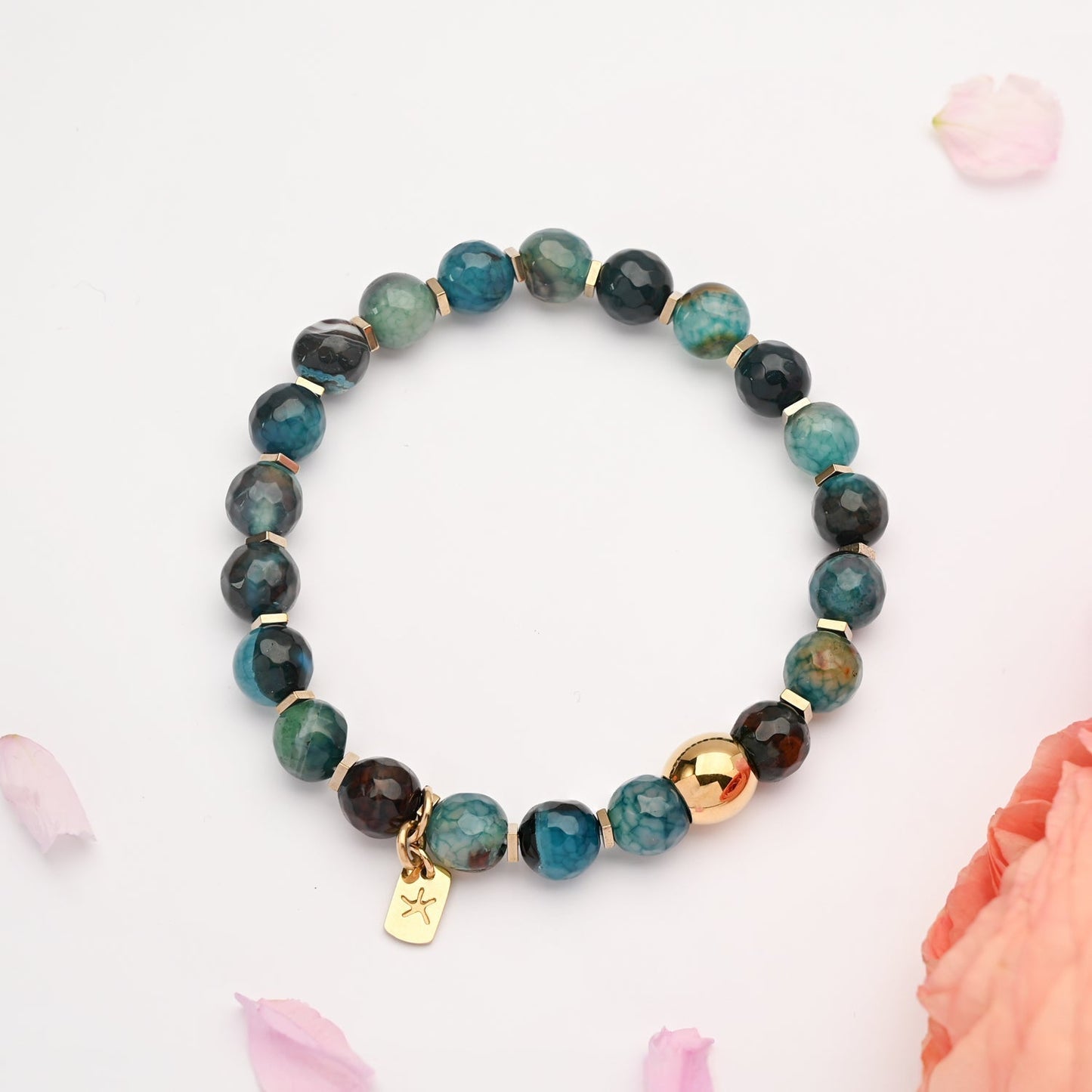 Ewa Beaded Green Agate Bracelet