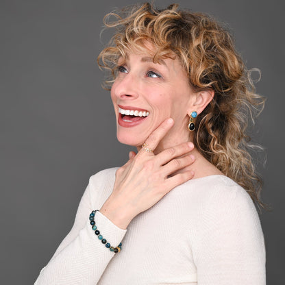 Ewa Beaded Green Agate Bracelet