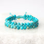 Wear Blue Handwoven Beaded Bracelet in Turquoise