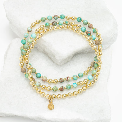 Light We Carry Bracelet Set in Turquoise