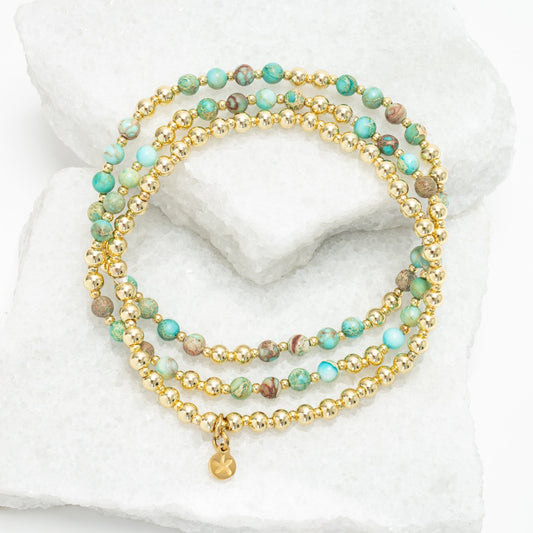 Light We Carry Bracelet Set in Turquoise